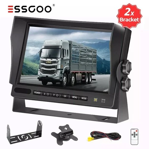 Monitor Screen Wired Backup Camera 7'' Monitor Rear View For Car truck Bus RV