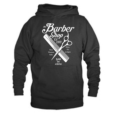 BARBER SHOP Funny Joke Humor Humorous Pullover Hoodie