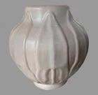 Vintage Van Briggle Bulbous Art Pottery Embossed Leaf Decorated Vase