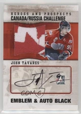 2009-10 ITG Heroes and Prospects Number & Black John Tavares Rookie Auto RC f0l