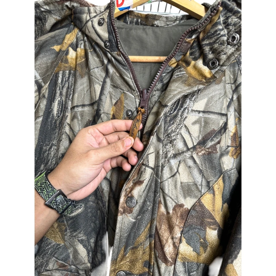 Woolrich Camo Hooded Jacket Realtree Camouflage Outdoor Hunting Mens XL - Image 3 of 4