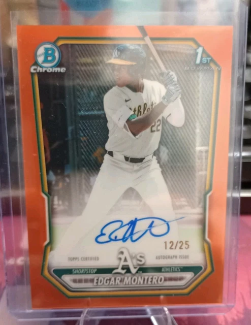 2026 Bowman Baseball Edgar Montero 1st Orange Auto 12/25