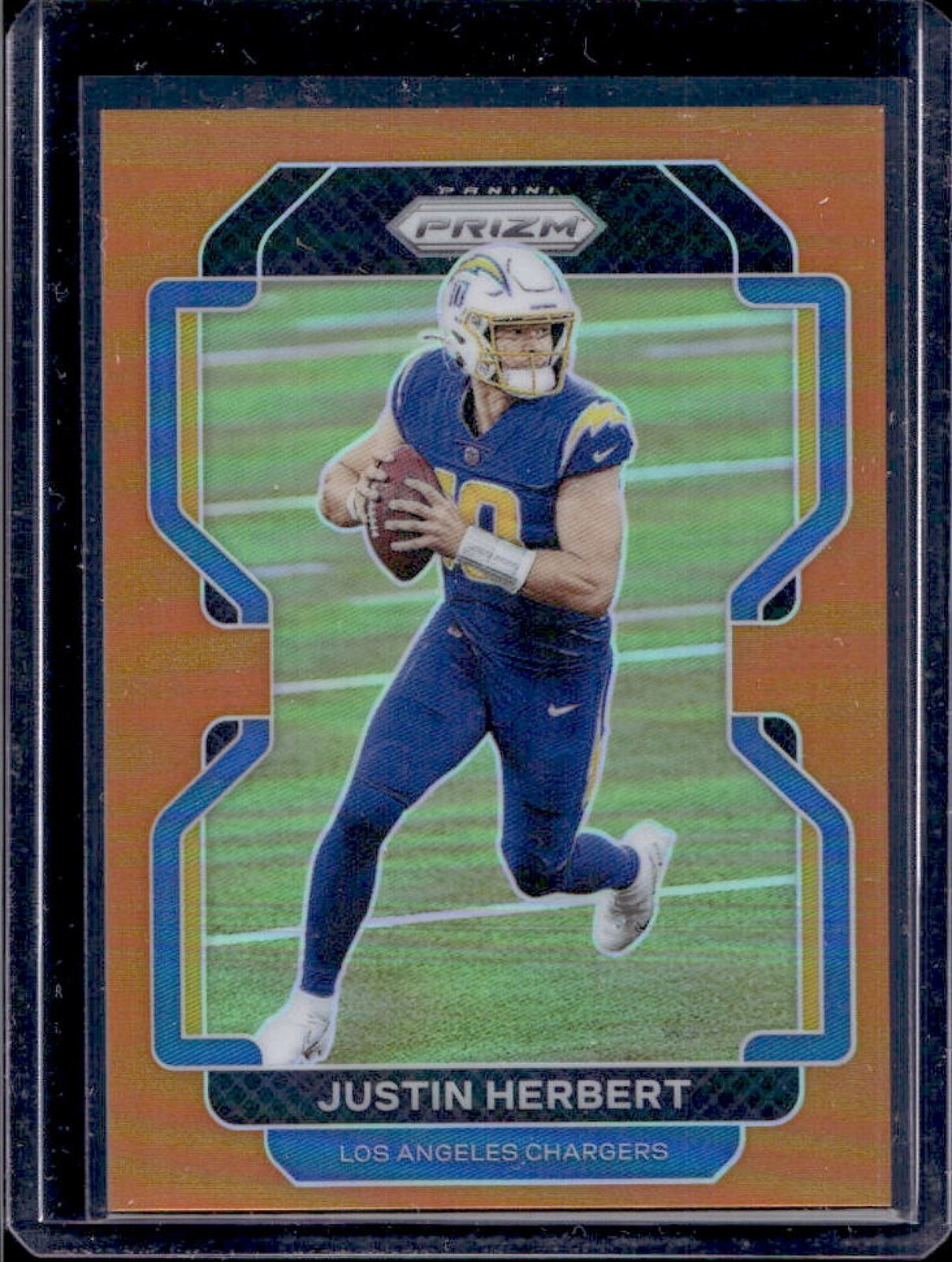 2021 Prizm Justin Herbert Orange #215/249 Chargers