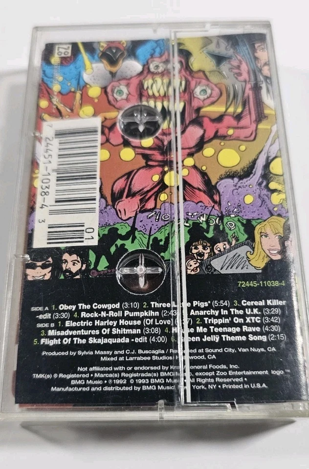 GREEN JELLY "Cereal Killer Soundtrack" Cassette Tape (Green Jelly) 1993 Tested - Image 2 of 4