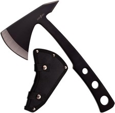 Compact Throwing Axe - Black Stainless Steel, 9.5 with Protective Nylon Sheath