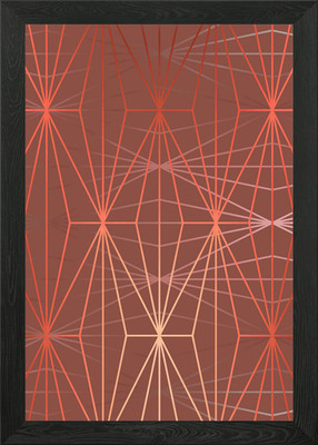 ELEGANTES TERRAKOTTA KUPFER2 gerahmtes Wandbild Poster Leinwanddruck Bild