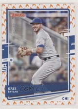2020 Panini Donruss Photo Variation On Fire 9/75 Kris Bryant (Fielding) #180 9bp