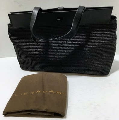 Elie Tahari SHARA Tote Shoulder Bag handbag BLACK WITH DUST BAG