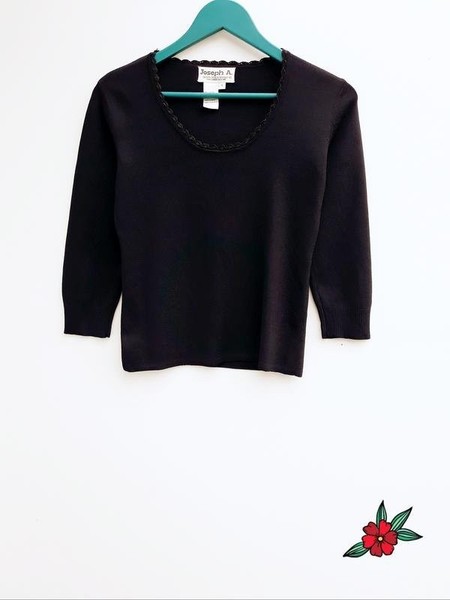 Women Joseph Sweater Black Nylon 38 / M / 46