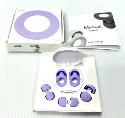 Loop Quiet 2 Earplugs Violet 24dB SNR Silicone Comfort **Open Damaged Box**