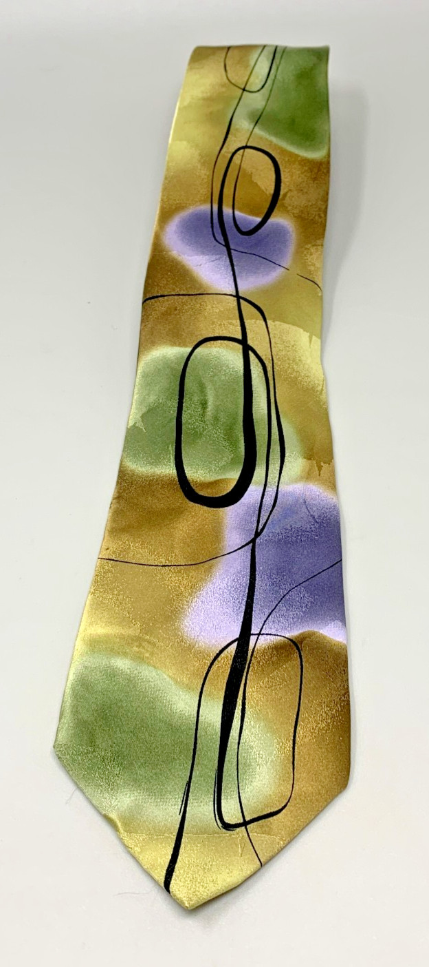 J. Garcia Desert Storm Collection Fifty-Two 100% Silk Abstract Tie