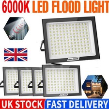 100-500W LED Floodlight Spot Light Watt Security Flood Light Outdoor Garden Lamp