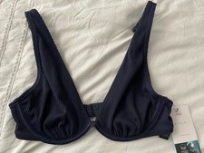 BNWT M&S Ladies 32d Underwired Bikini Top Blue