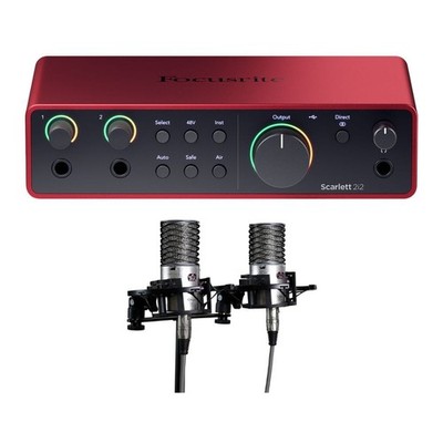 Focusrite Scarlett 2i2 Studio with Aston Origin Stereo Mic Bundle USB