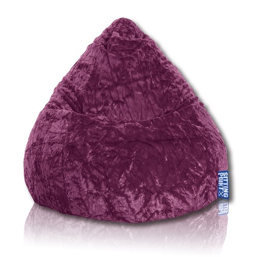 Sitzsack - aubergine - 110x70 cm - Bild 2 von 3