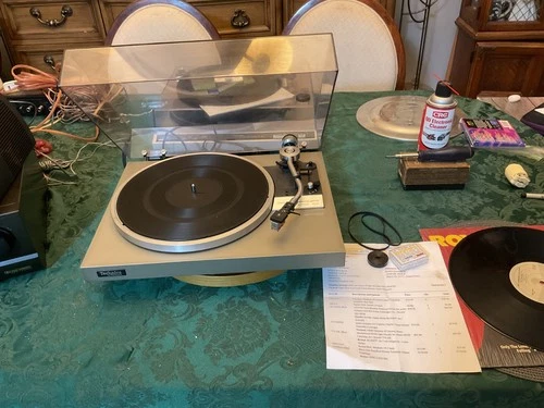 Vintage Technics Turntable SL-20 Tested and Working W/Dust Cover NICE-NEW NEEDLE