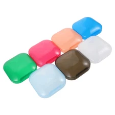  7 PCS Cute Portable Denture Holder Dental Retainer Case with Vent