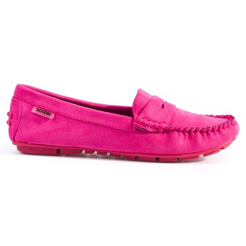 Mocasines mujer ante elástico Shelovet fucsia |