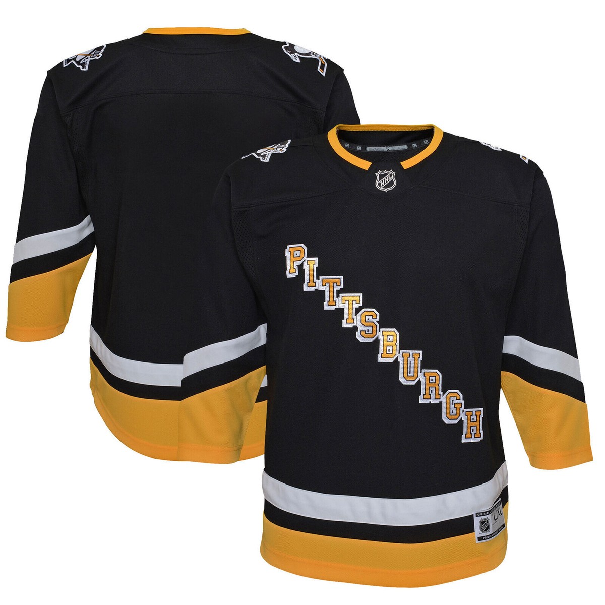 Pittsburgh Penguins Youth Hockey Jersey Youth Black Pittsburgh Penguins  Alternate Jersey, image size:1200x1200