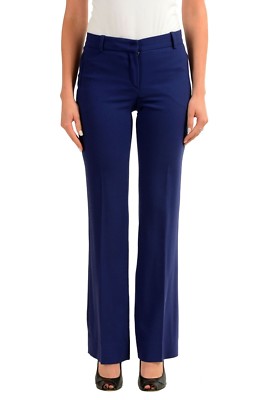 パンツ VERSACE Women Straight Pants 10098441A068381LD60 Purple Versace Women's Wool Purple Casual Pants US 2 IT 38 | eBay