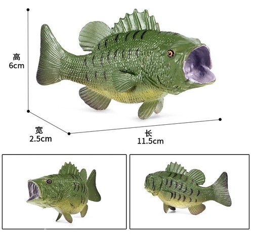 Sea Bass Fish Ocean Animal Toy PVC Action Figure Kids Toys Party ...