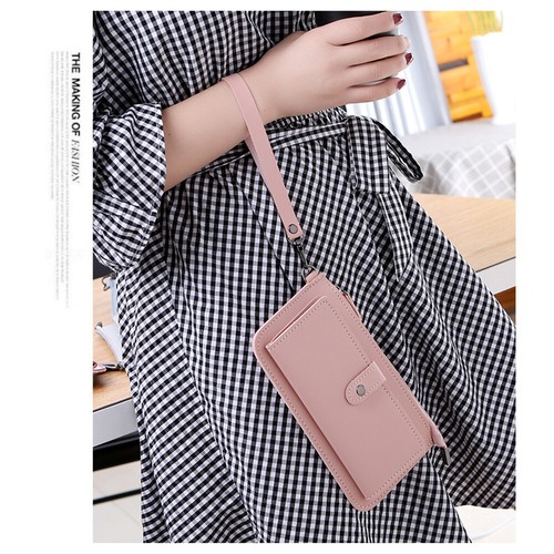 Women Clutch Wallet PU Leather Long Purse Card Holder Phone Bag Case Handbag - Imagen 9 de 31