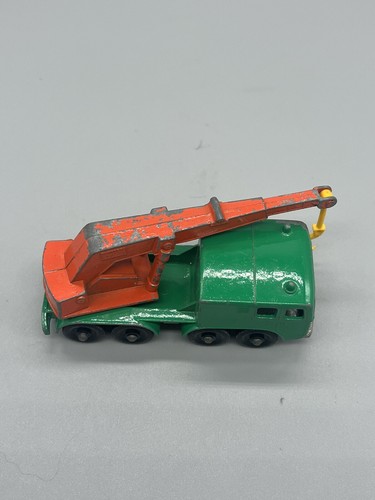 Vintage LESNEY MATCHBOX No. 30 8-Wheel Crane Truck Green and Orange 1960s - Picture 8 of 10