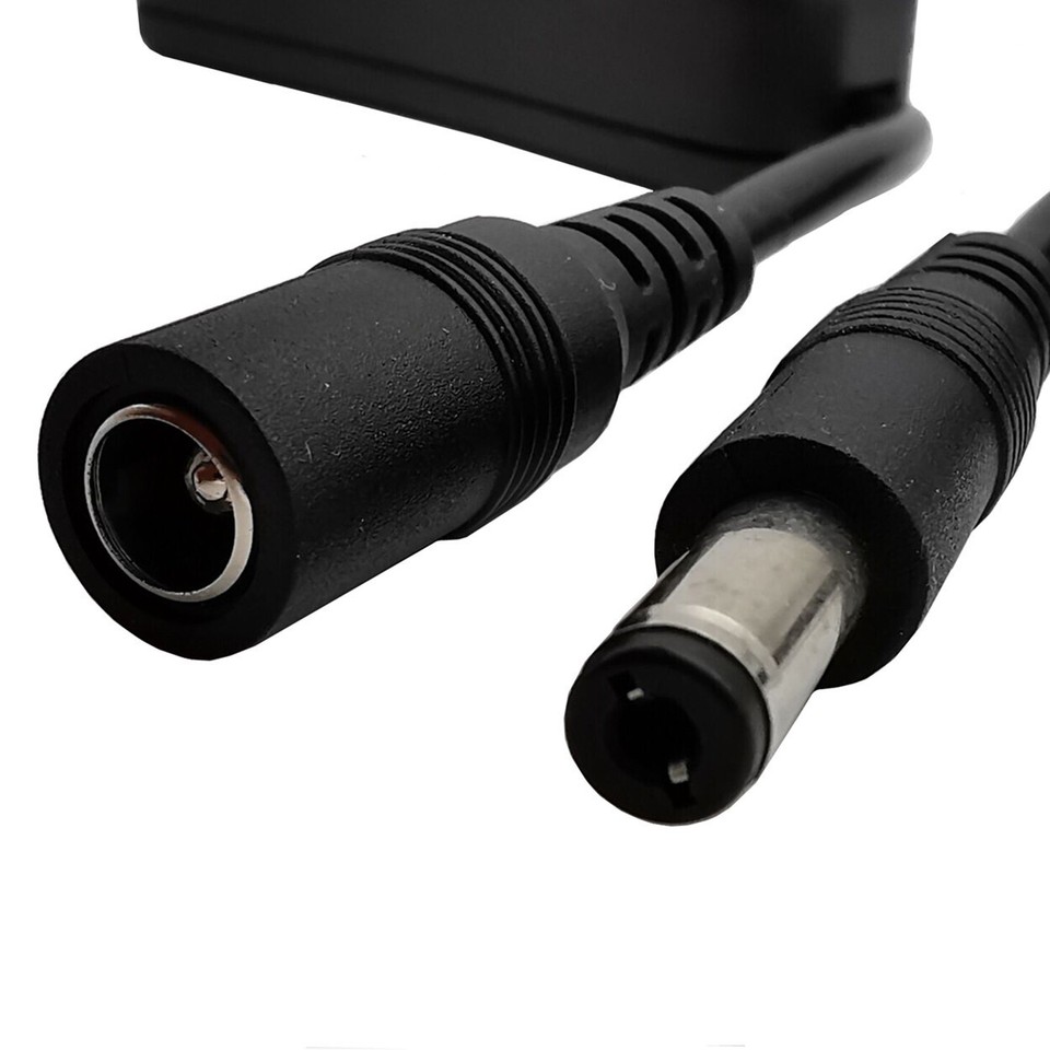 DC Power Extension Cable 5.5mm X 2.5mm - Male To Male, 6 Feet (2m) 18AWG For CCTV Cameras, Monitors, Routers
