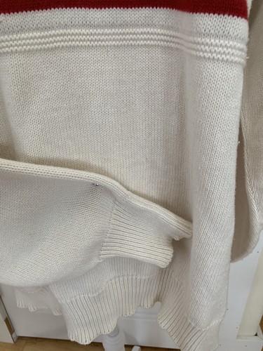 Vintage Andrew Rohan American Flag Sweater Size L 100% Cotton Glacier Bay ad - Picture 3 of 5