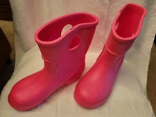 KID'S NON-MARKING 8" TALL THICK RUBBER BOOTS~SIZE 4~NON-SLIP-GRIP SOLES~USA MADE