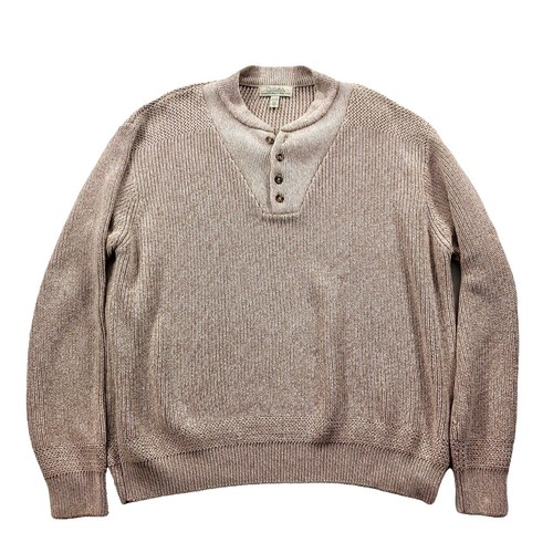 ニット+セーター cabela's henry neck cotton knit sweater Cabela's 5 Button Henley Heavy Cotton Knit Sweater Green Mens