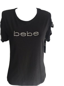 Bebe Logo With Diamonds Brand Tops Decoration Exclusive Colorblack Size M 30 Ebay