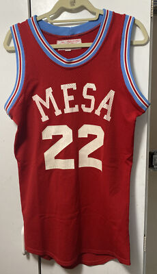 2 Vintage GOODMAN & SONS Basketball Jersey  MESA 42 & 44 Red