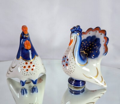 LFZ rare porcelain figurines (salt shakers) ''Two Turkeys''