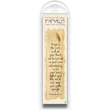 Authentic Papyrus Bookmark w Bible Verse-Trust in the LORD with... Prov 3:5-6