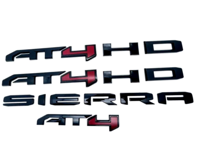 #ad Gloss Red Black Replacement 2020 AT4 HD Emblem kit Fit GMC Sierra 2500HD 3500HD $78.89