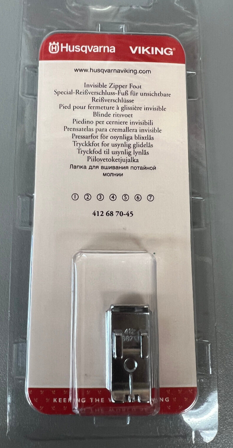 Invisible Zipper Foot for Viking Husqvarna Machine 17 Groups 412687045