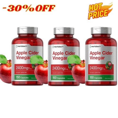 Apple Cider Vinegar Capsules - 2500mg with The Mother ACV Vegan Keto Pills n ew