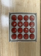 Red Plastic Tally Balls for Pill Pool Bottles, Cut Throat and More Games