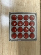Red Plastic Tally Balls for Pill Pool Bottles, Cut Throat and More Games