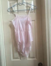 Vintage 70s/80s Womens S Frilly Lace Snap Crotch Lingerie Teddy Cami Pale Pink
