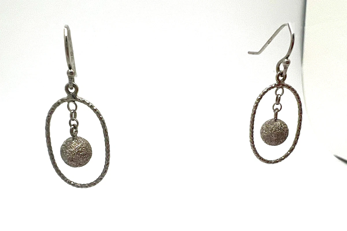Dangle chain earrings silver deals