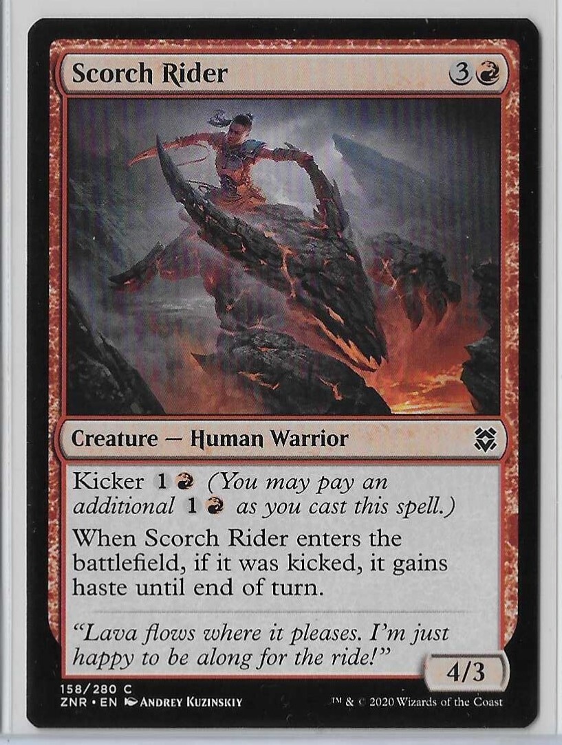 MTG Scorch Rider Zendikar Rising (ZNR) Common Magic Card #158/280 Unplayed