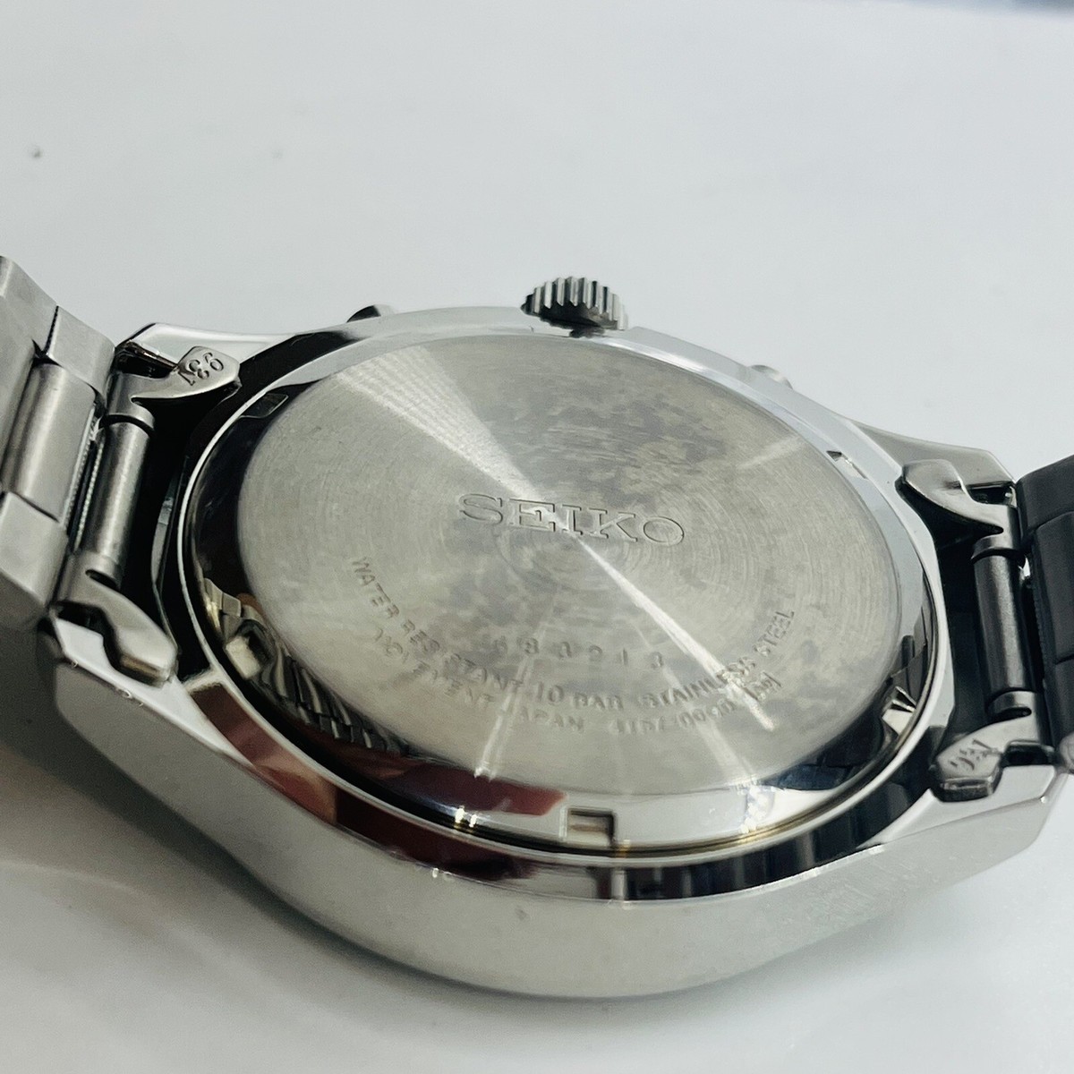 Seiko Men's Chronograph Blue Dial 10ATM Stainless Steel