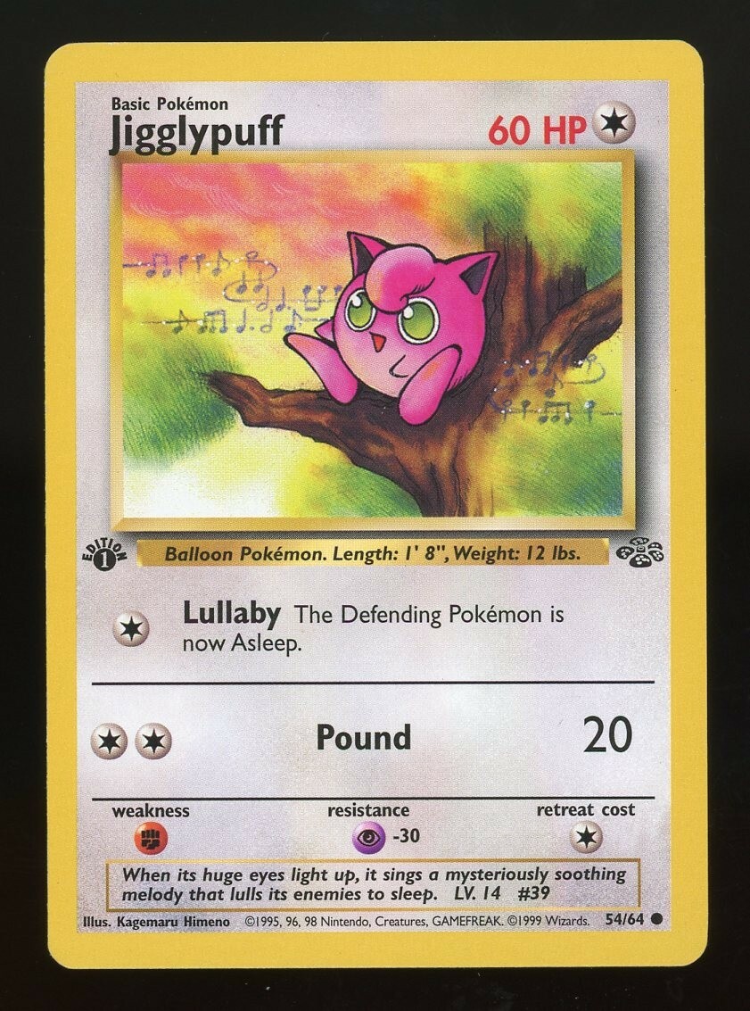 jigglypuff pokemon card 1995 value Amazon.com: Pokemon - Jigglypuff (65/124)