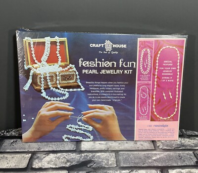 Vintage 1971  Fashion Fun Pearl Jewelry Kit no 302 Nostalgia Sealed Craft House