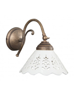Wall Brass Burnished With Ceramic Perforated Ad One Light Adjustable 18CM