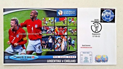 First Day Cover KOREA JAPAN FIFA WORLD CUP 2002 ARGENTINA v ENGLAND 