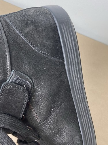 Prada Sport High Tops black Trainers Leather Suede Zip Strap Dust bag size 8.5 - Picture 17 of 24