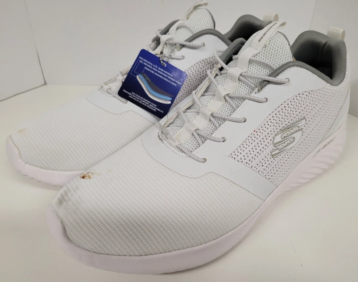 Deshacer núcleo granizo Men&#039;s Skechers Bounder Intread Sneakers White Shoes Size 14 - Has  Spots | eBay